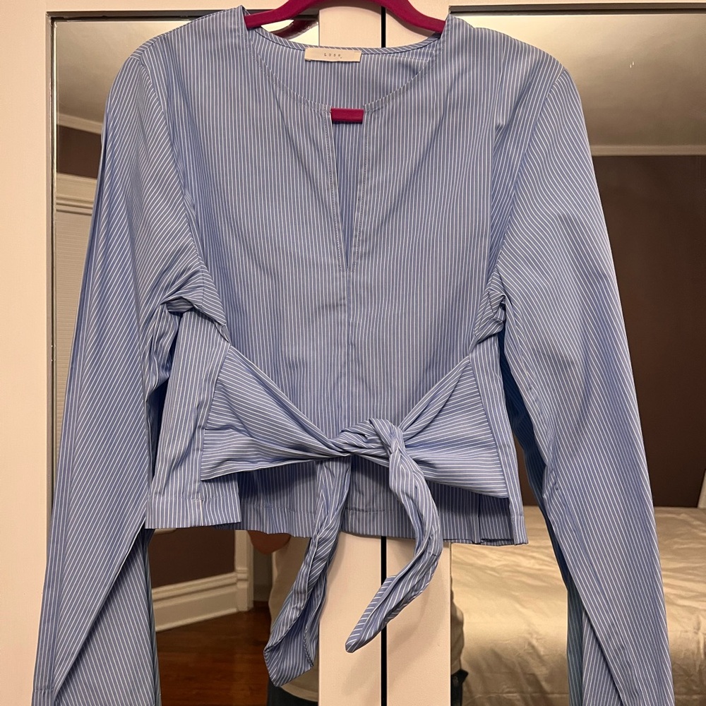 Blue Striped Women's Top